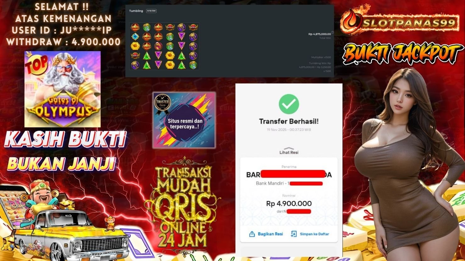 SLOTPANAS99 JACKPOT SLOT GATES OF OLYMPUS